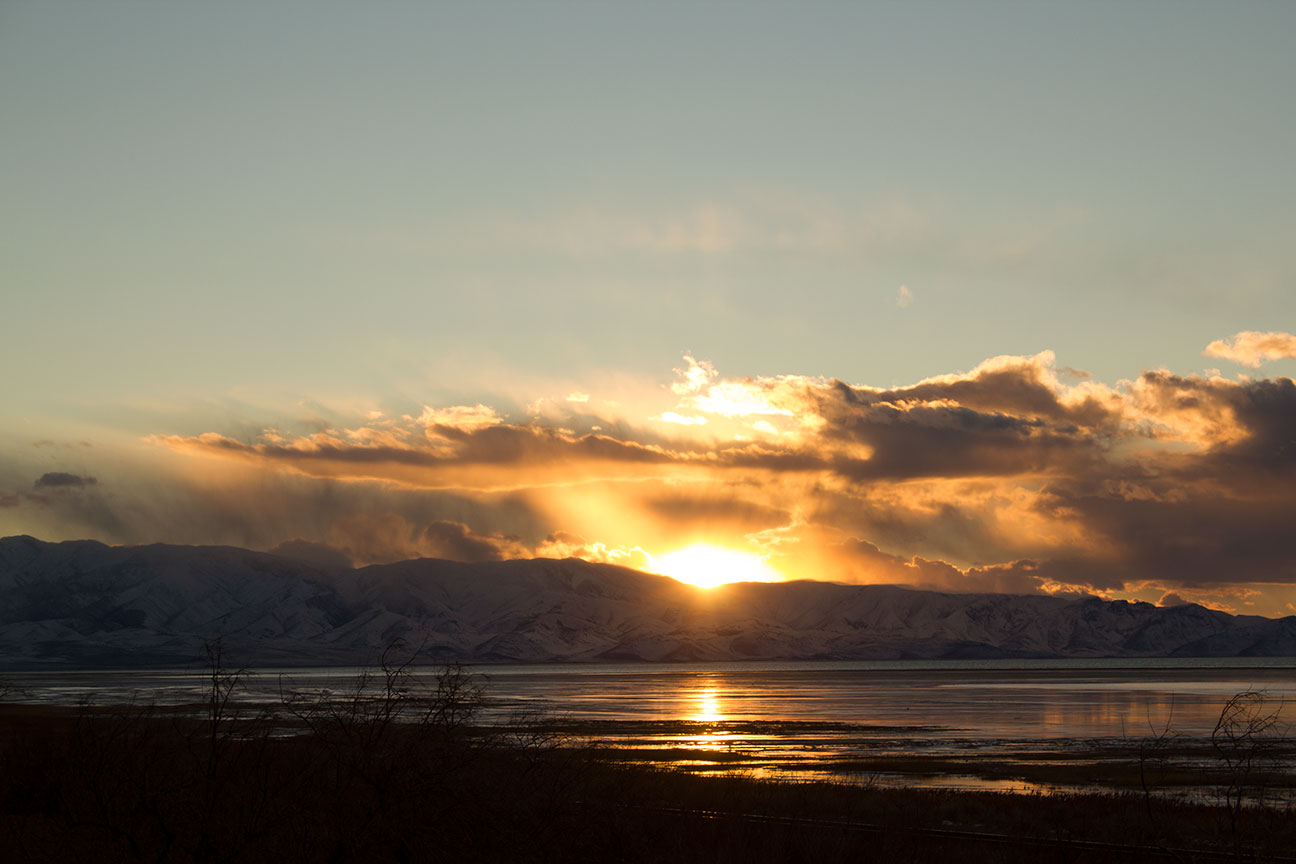 Sunset at The Great Salt Lake.
