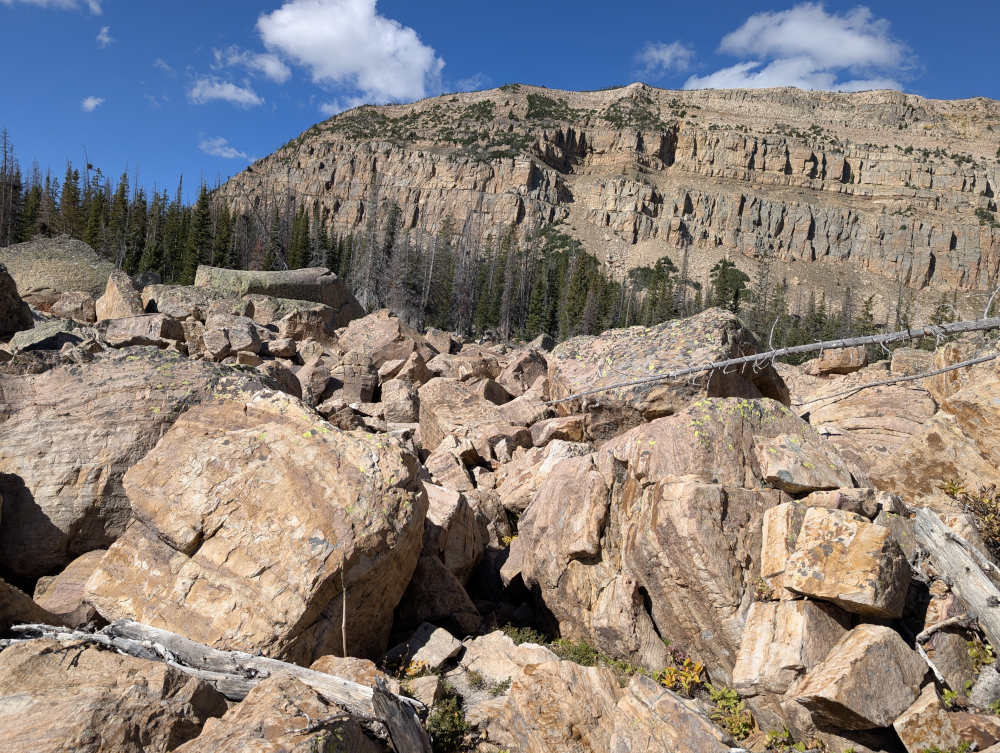 The trail hiking to Auzre Lake in Utahs Uinta Mountains